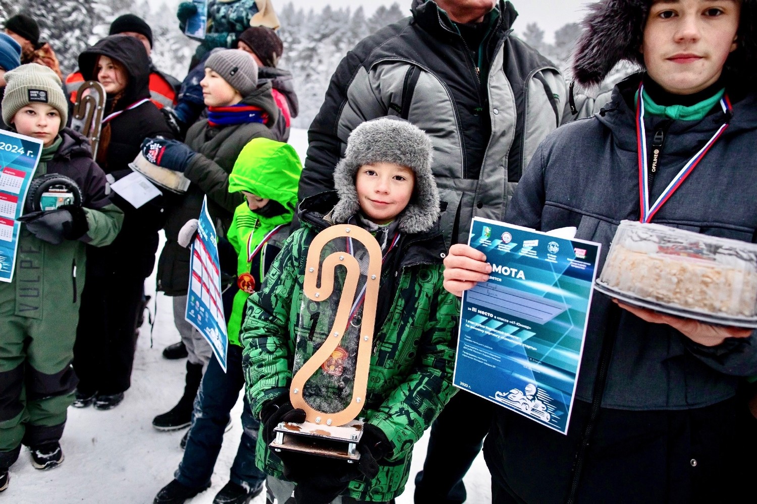В деревне Малый Конып прошел первый этап Кубка по зимнему картингу